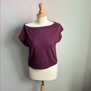 Women's Kotn  Purple Off-Shoulder Top